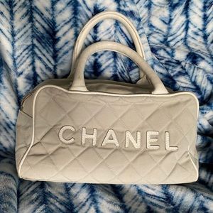 Preloved Chanel Sport Line Quilted Canvas Leather